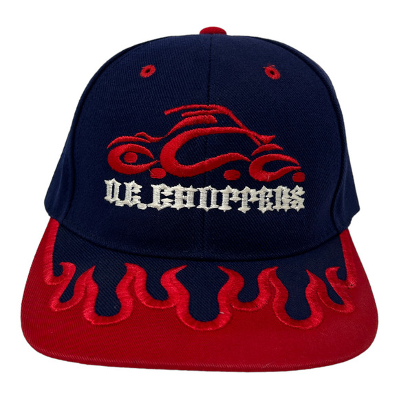 Orange County Choppers Hat Adult Size Blue, Red Adjustable Hat Cap, New, Flames - Picture 11 of 11